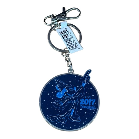 Disneyland 2017 Sorcerer Mickey Keychain Mickey Mouse Fantasia Keychain - Picture 3 of 5